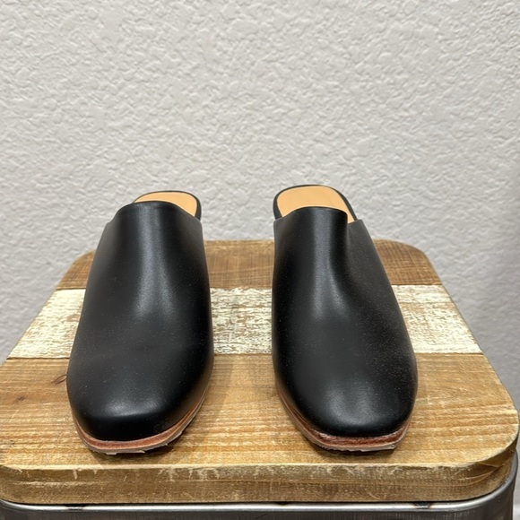 Nisolo All Day Black Leather Heeled Mule Size 8 - Picture 4 of 8